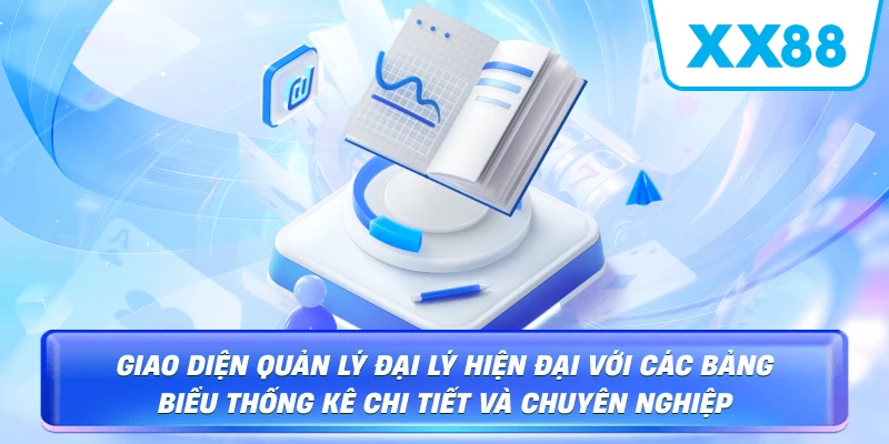 Giao diện quản lý đại lý hiện đại với các bảng biểu thống kê chi tiết và chuyên nghiệp